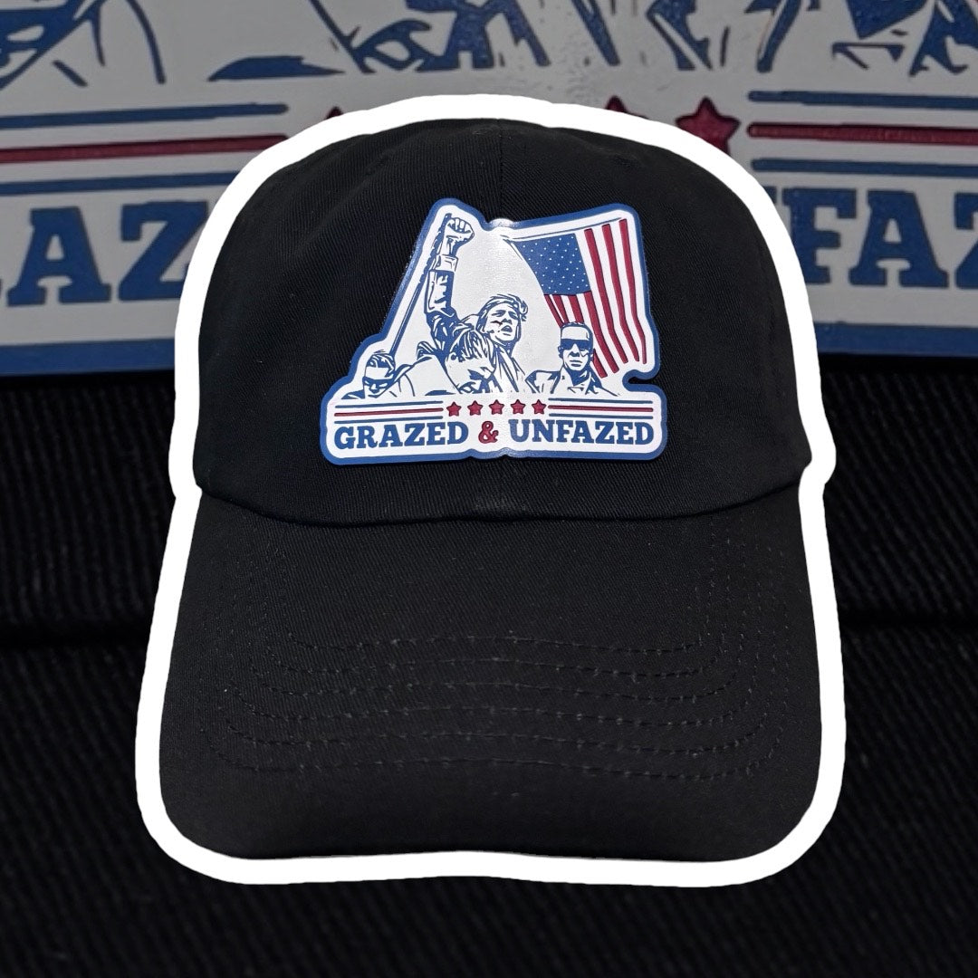Adjustable Low-Profile Cap - Trump "Grazed and Unfazed"