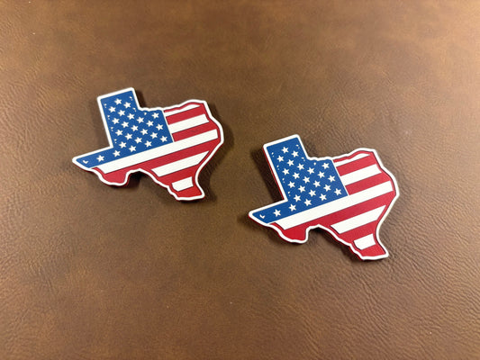 Texas State with American Flag Fill Tri-Layer Acrylic Patch!