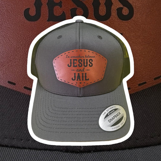 Snapback Trucker Cap - Somewhere Between Jesus and Jail